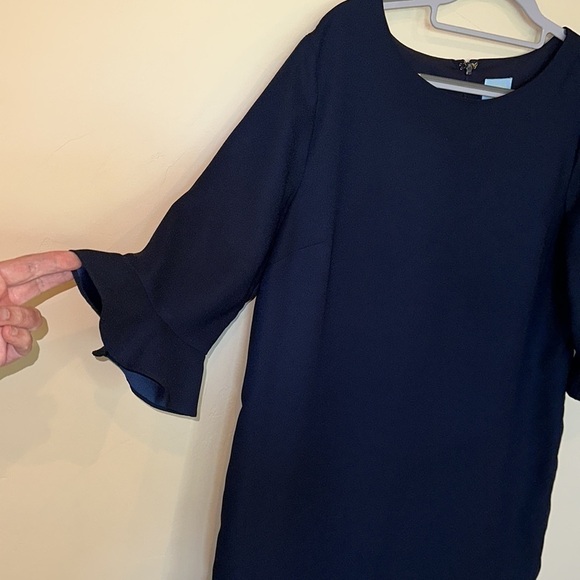CECE navy blue Kate Ruffle Shift Dress Sz 12 - Picture 9 of 15